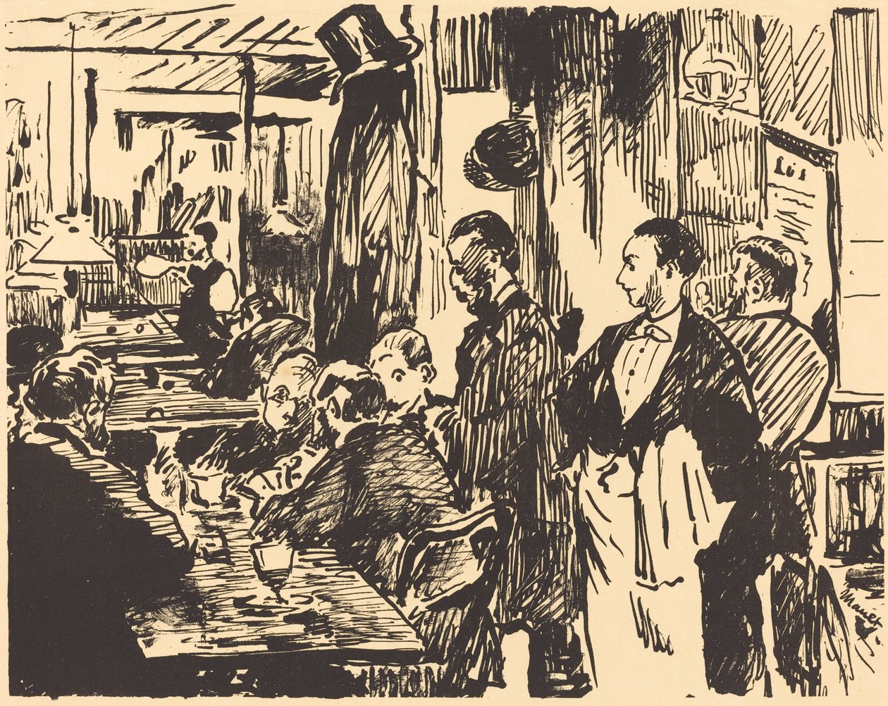 V kavárně od Édouard Manet