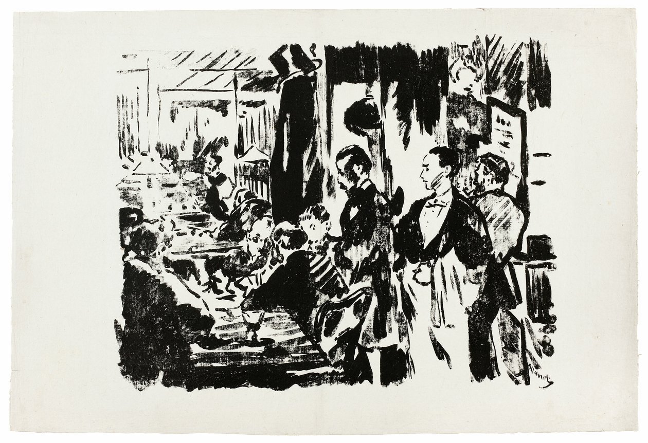 V kavárně (nepublikovaný talíř) od Édouard Manet