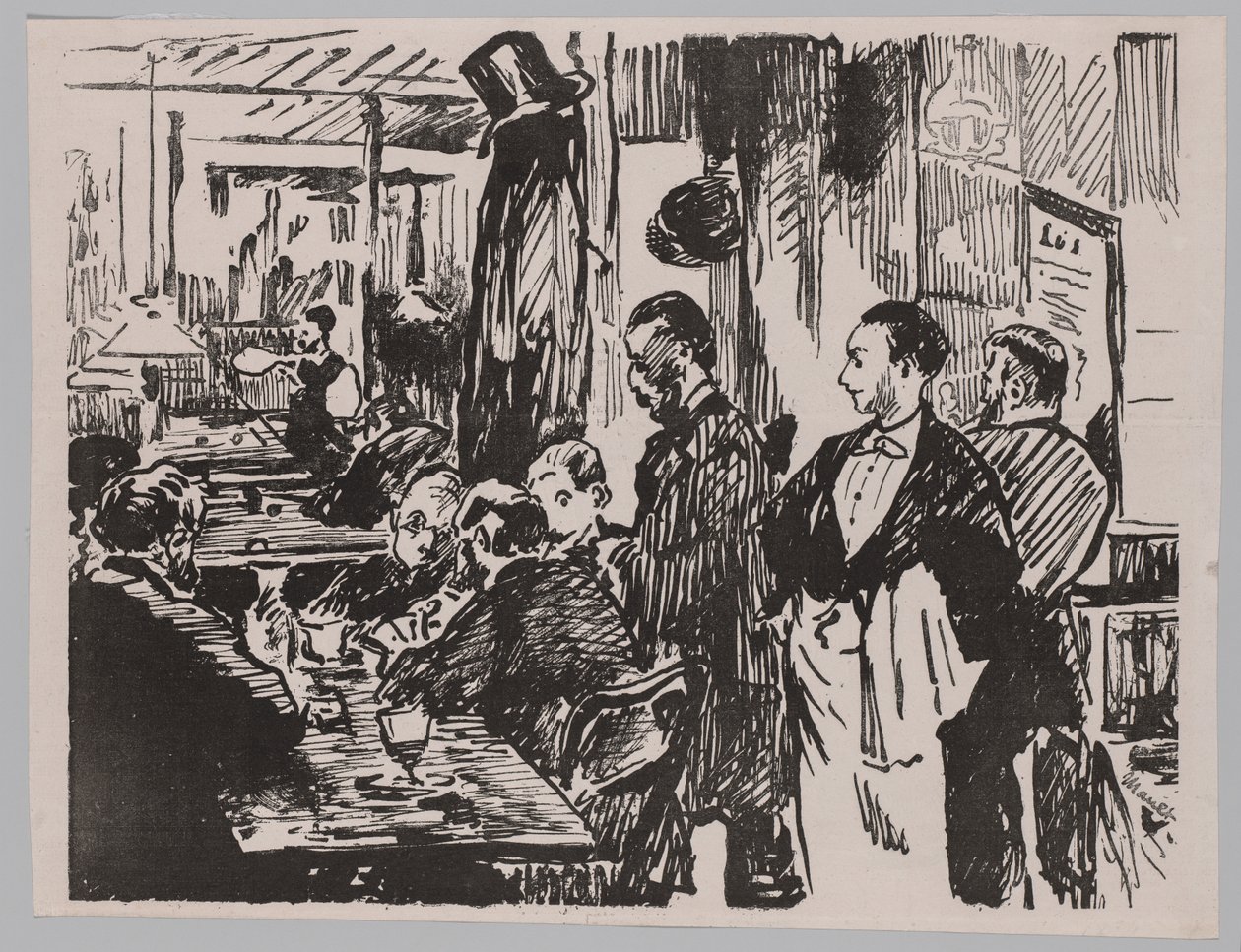 V kavárně od Édouard Manet