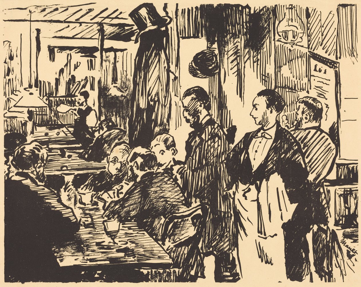 V kavárně od Édouard Manet