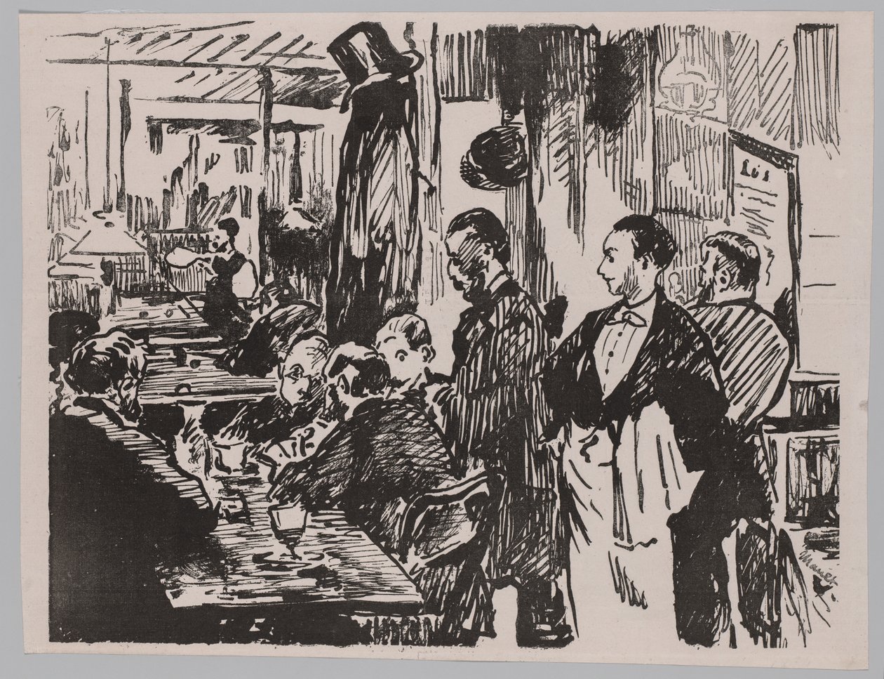 V kavárně od Édouard Manet