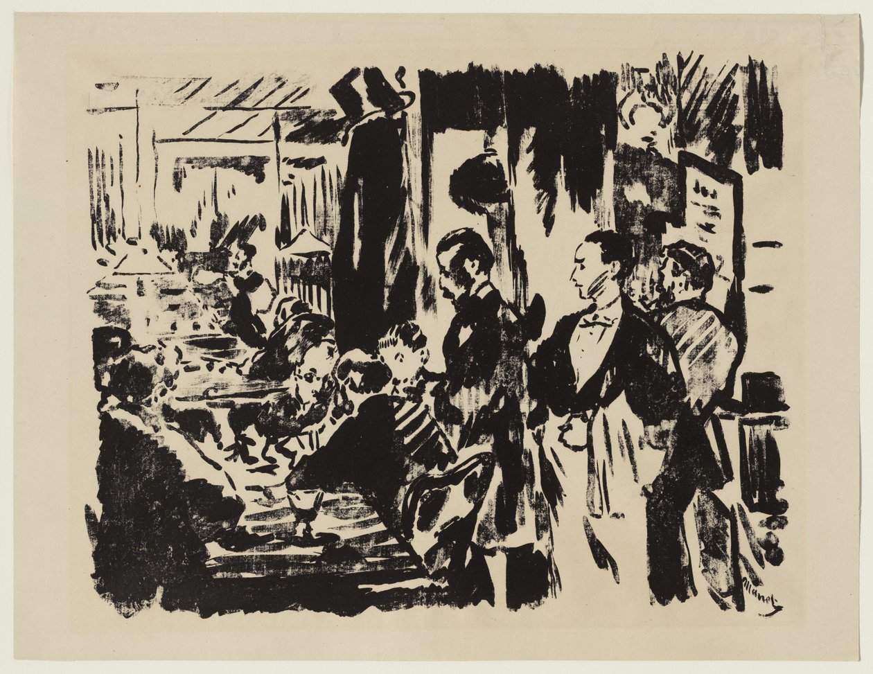 V kavárně od Édouard Manet