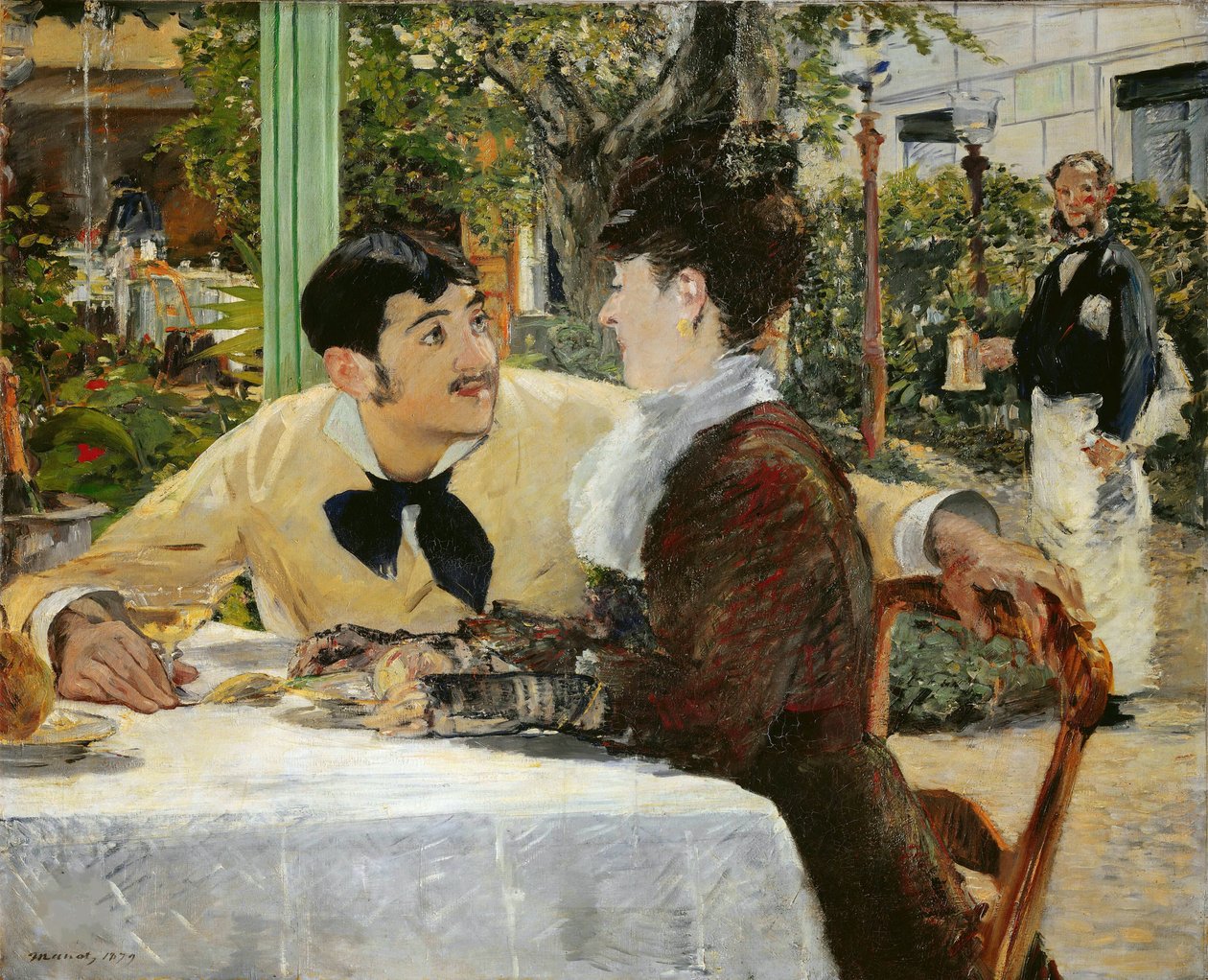 V restauraci Père Lathuille Chez le Père Lathuille, venku, 1879. od Édouard Manet