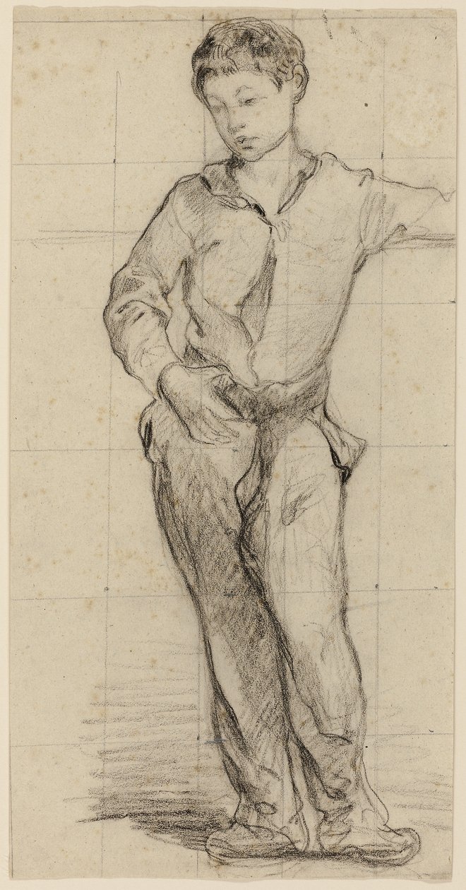 Připsáno Édouardu Manetovi - Stojící mladý muž (Léon Leenhoff) (recto), 1864-65 od Édouard Manet