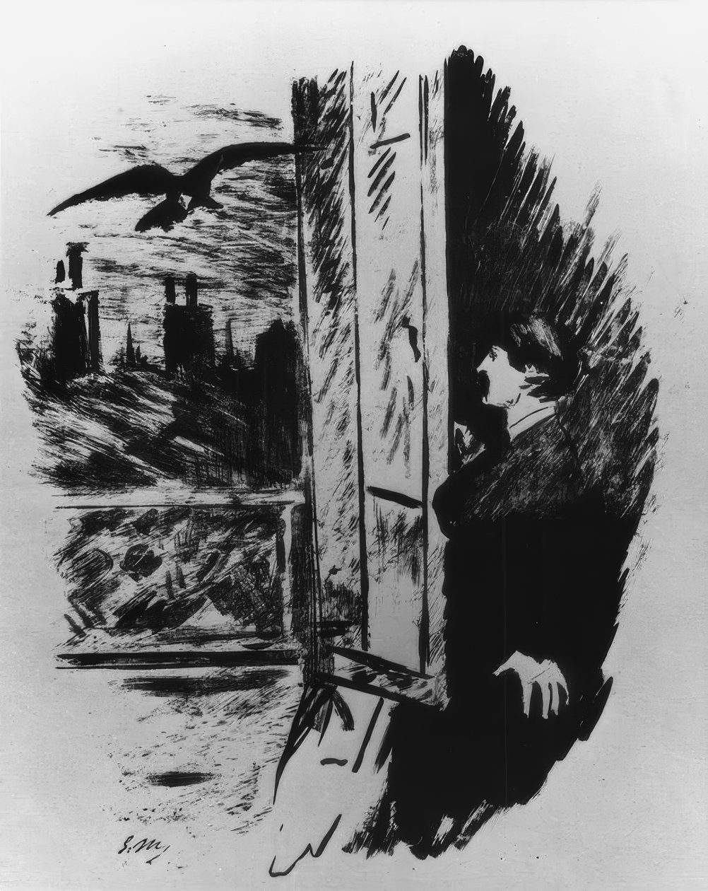 Byl jsem okenní bránou... od Édouard Manet
