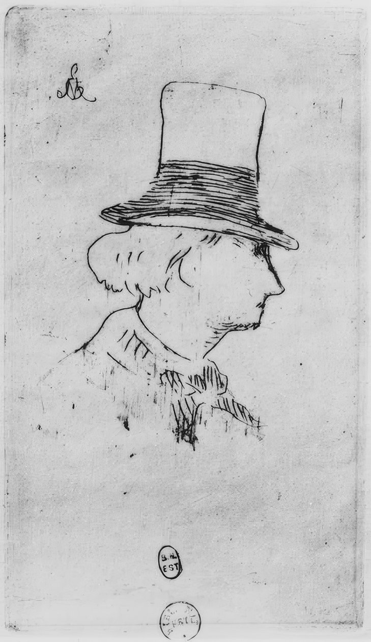 Baudelaire s kloboukem od Édouard Manet