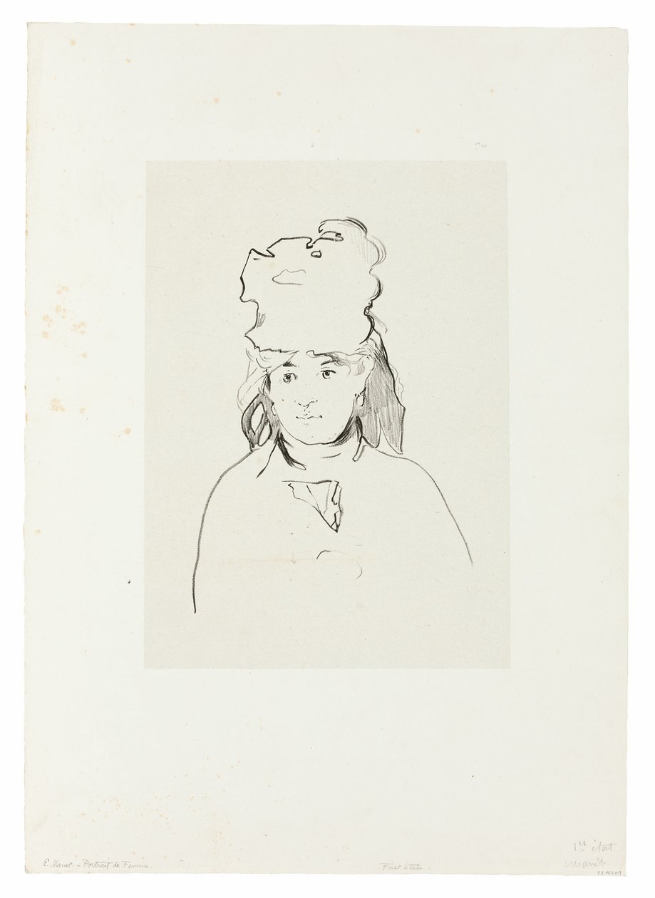 Berthe Morisot v siluetě od Édouard Manet