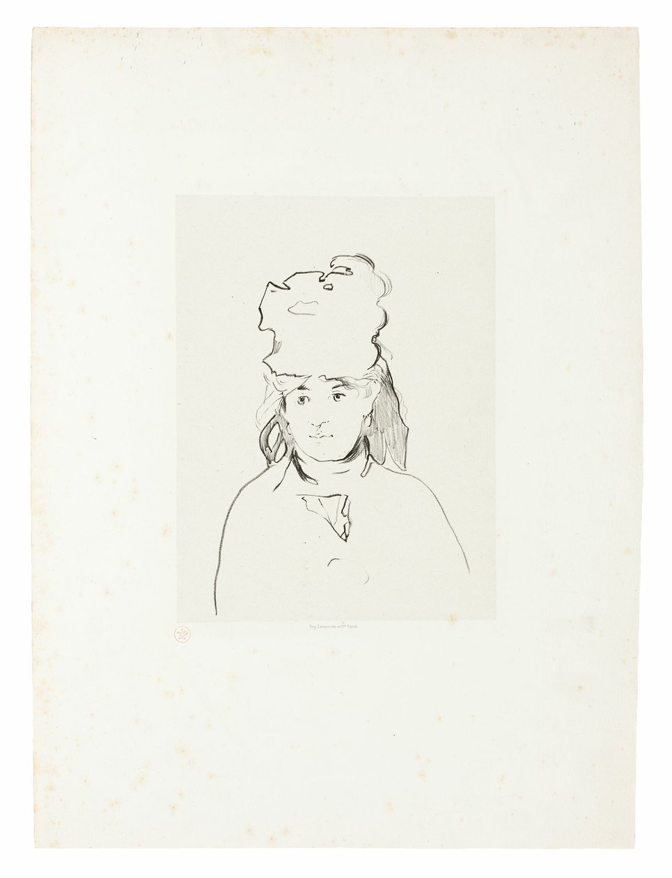 Berthe Morisot v siluetě od Édouard Manet