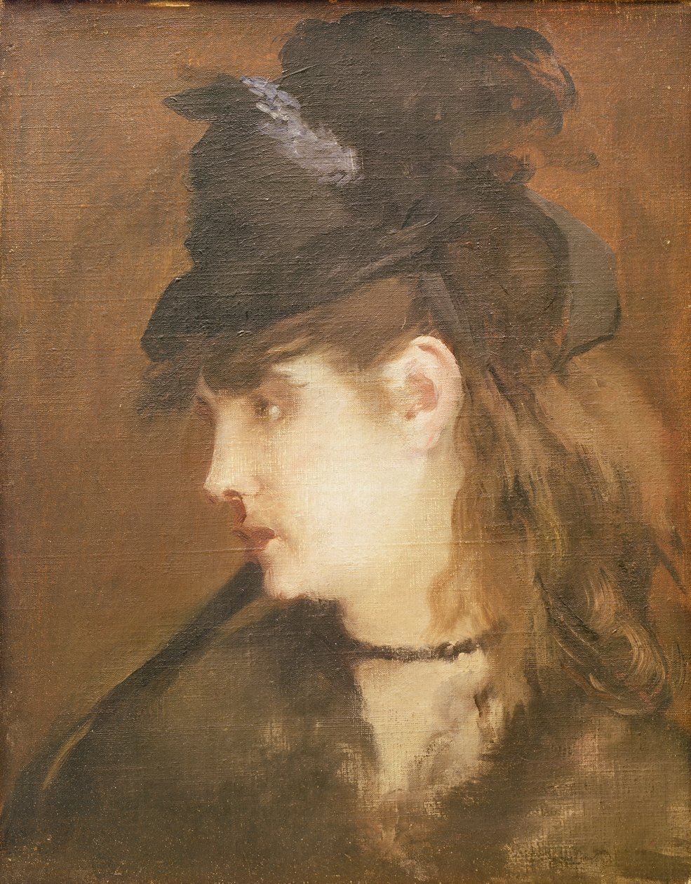 Berthe Morisot v černém klobouku od Édouard Manet