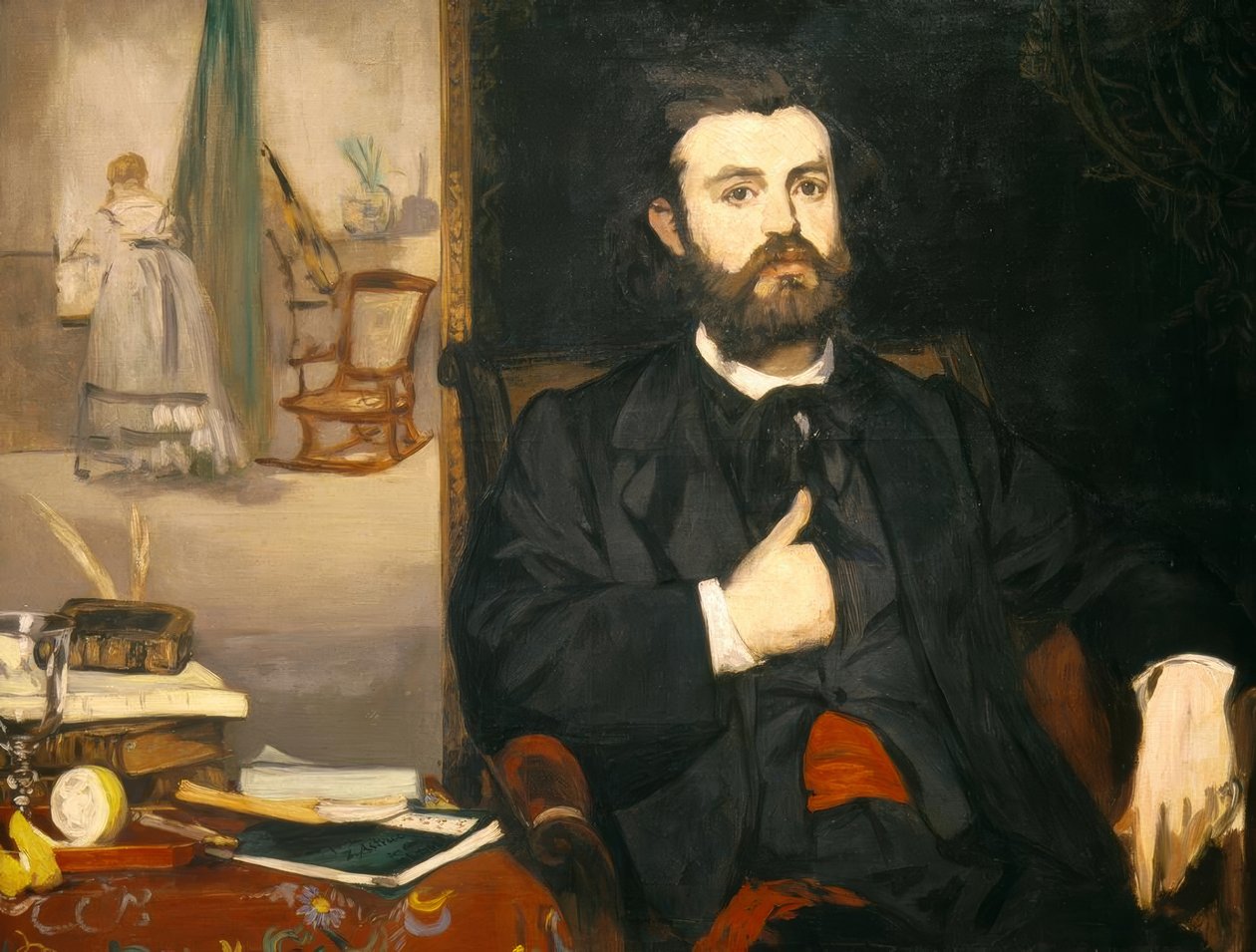 Portrét básníka Zacharieho Astruca od Édouard Manet