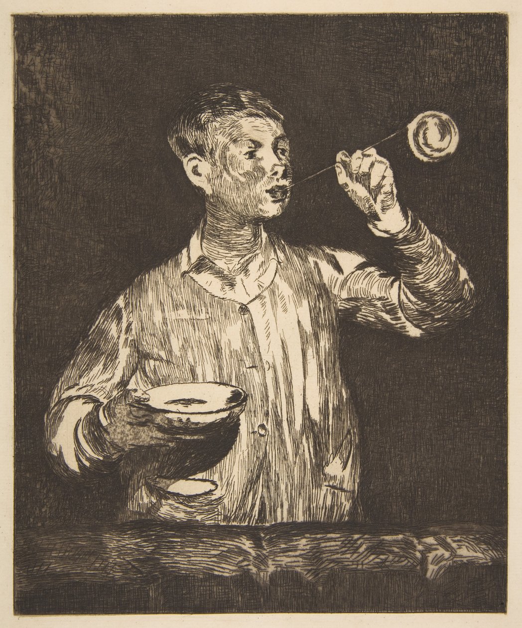 Chlapec s mýdlovými bublinami od Édouard Manet