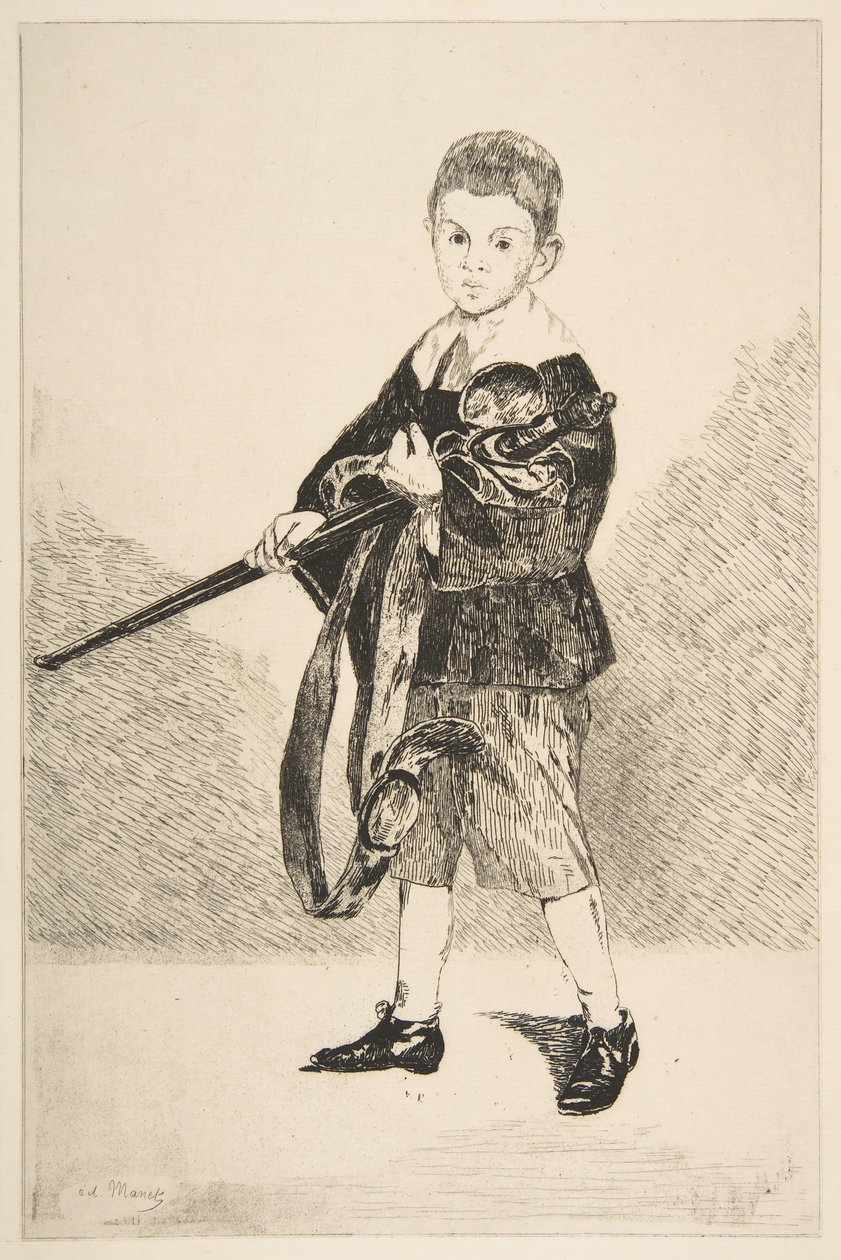 Chlapec s mečem, otočený doleva, 1862. od Édouard Manet