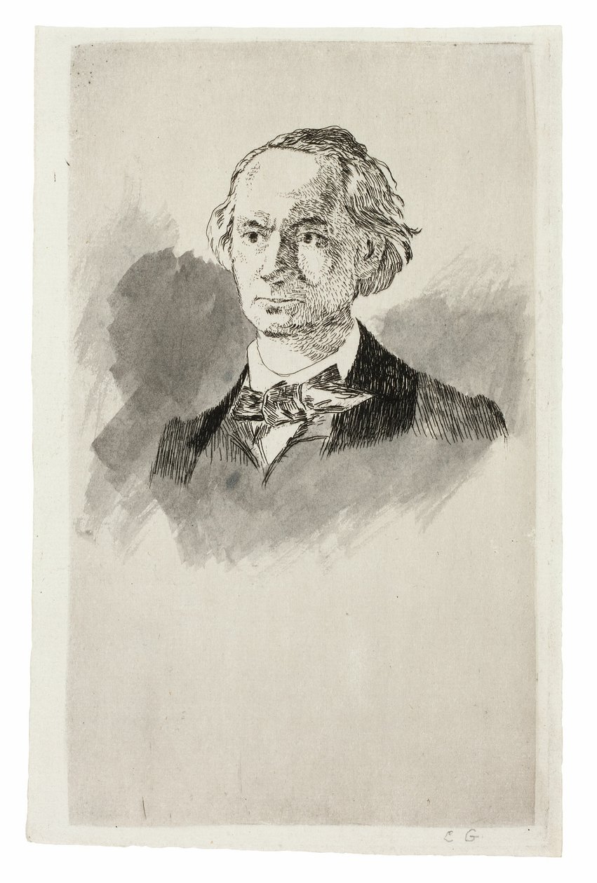 Charles Baudelaire, Full Face III od Édouard Manet