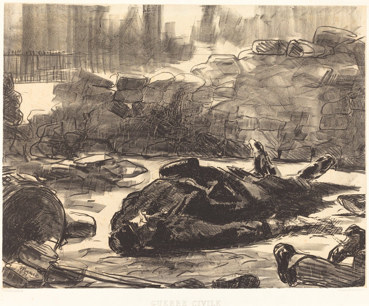 Občanská válka od Édouard Manet