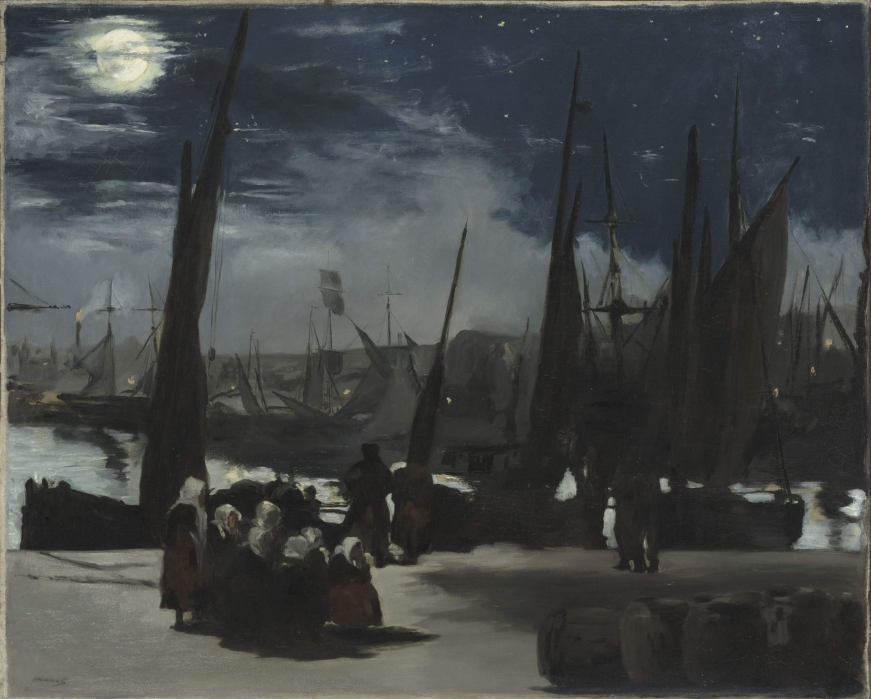 Moonlight at the Port of Boulogne Moonlight at Port of Boulogne, 1869. od Édouard Manet