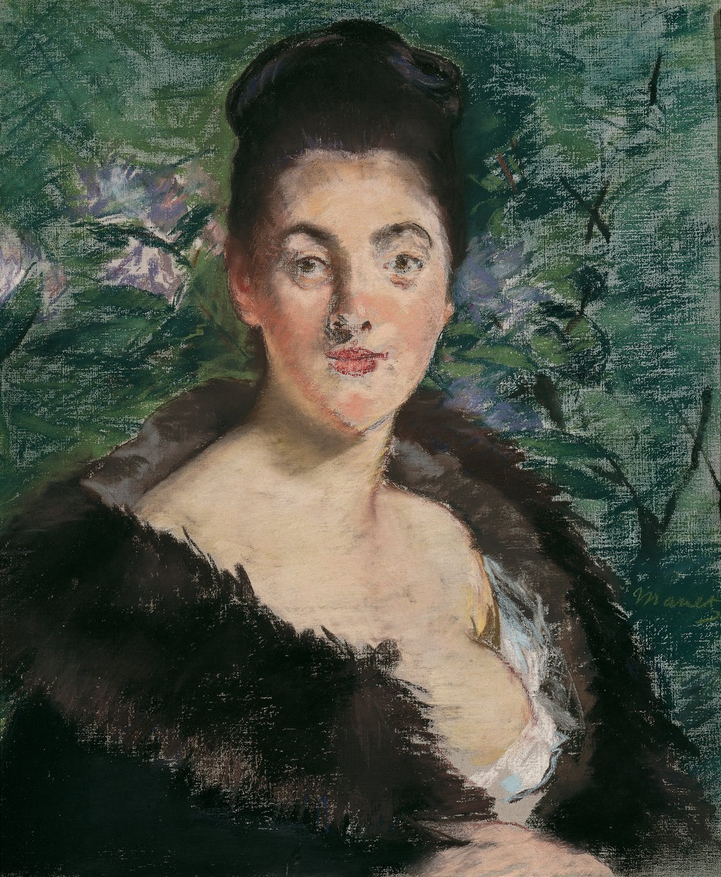 dáma v kožichu od Édouard Manet