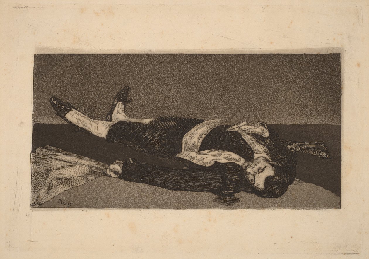 Mrtvý toreador od Édouard Manet