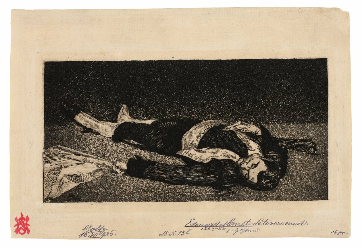 Mrtvý toreador od Édouard Manet