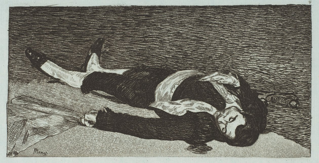 Mrtvý toreador, 1867-68. od Édouard Manet