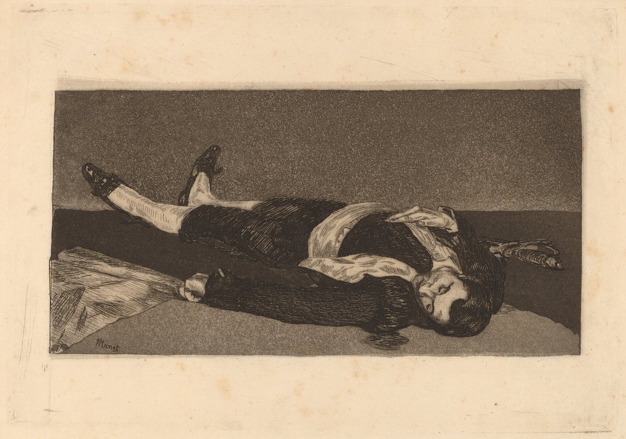 Dead Toreador Bullfighter mort, 1868. od Édouard Manet