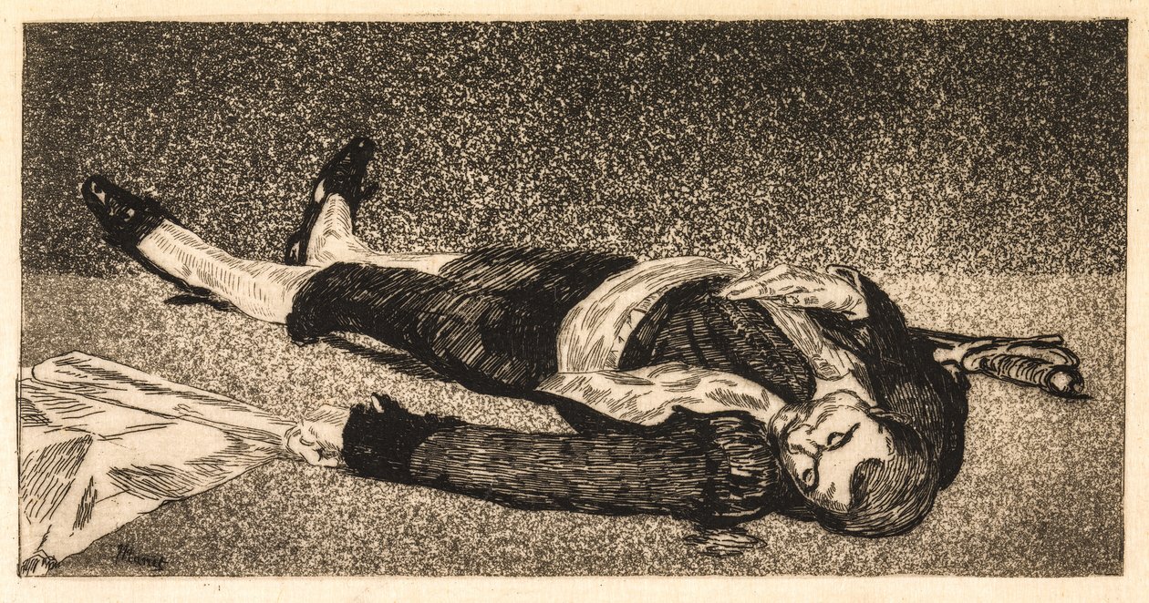 Mrtvý toreador od Édouard Manet