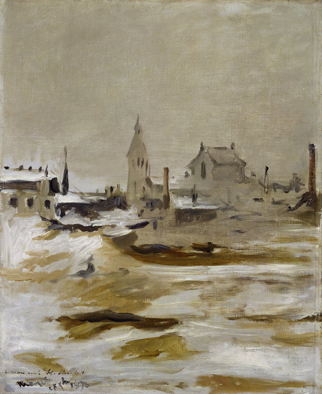 Vliv sněhu v Petit-Montrouge od Édouard Manet
