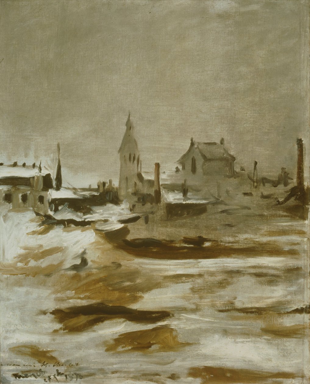„Účinek sněhu v Petit-Montrouge“, 1870 od Édouard Manet