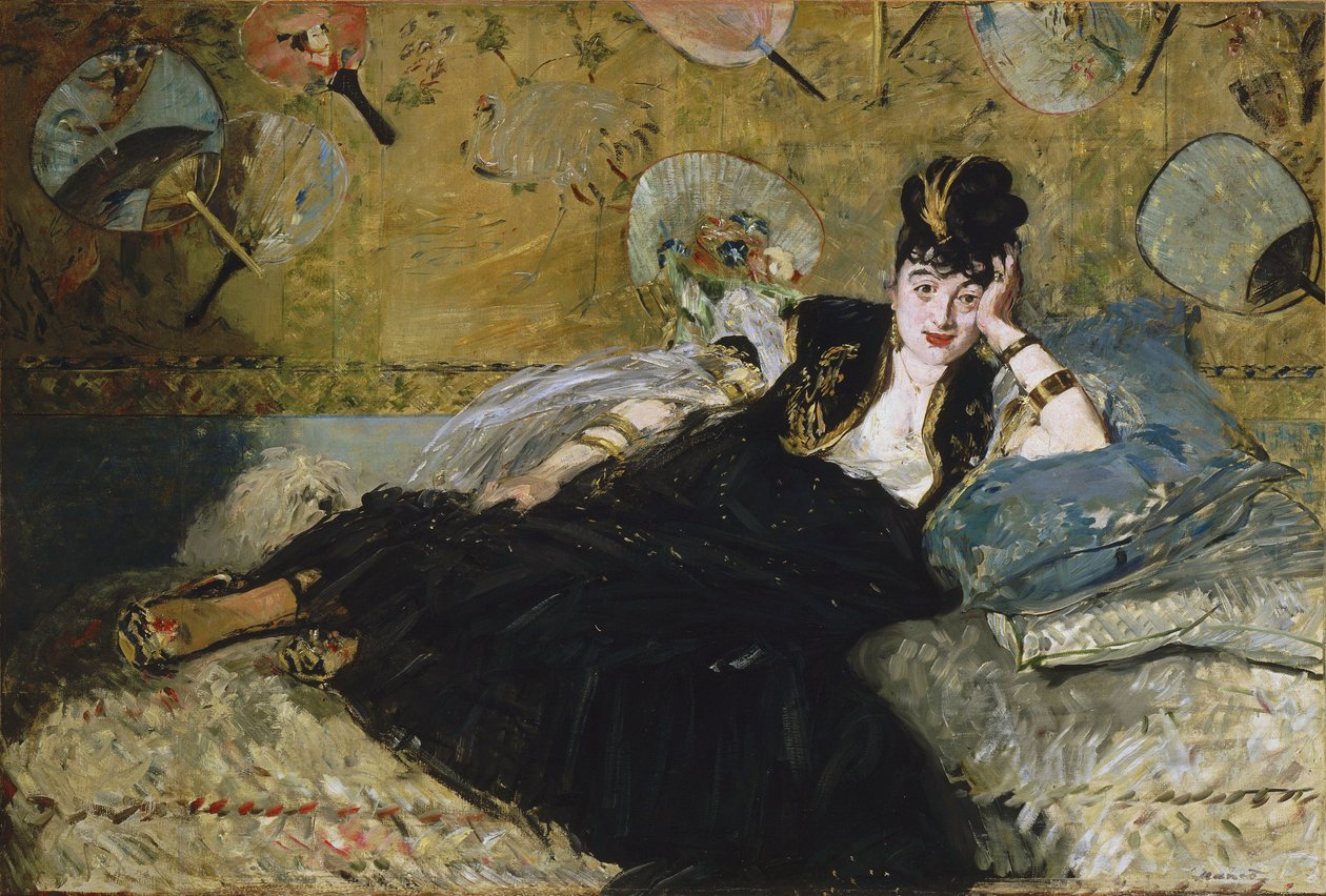 Francouzština:  La dame aux éventails Žena s vějíři od Édouard Manet