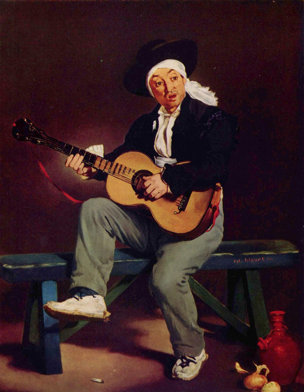 Francouzsky: Le Chanteur espagnol Španělský zpěvák od Édouard Manet