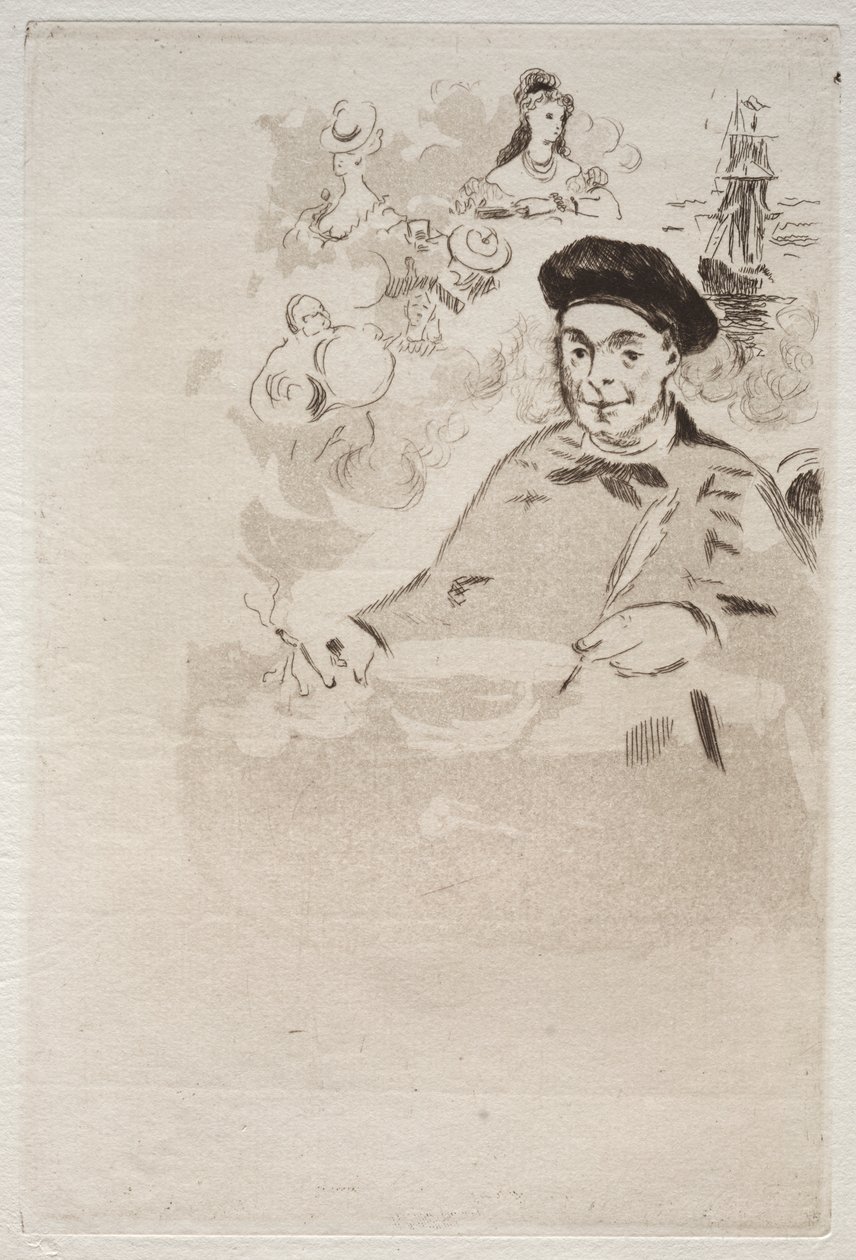 Frontispis pro edici Les Ballades od Theodora de Banville od Édouard Manet