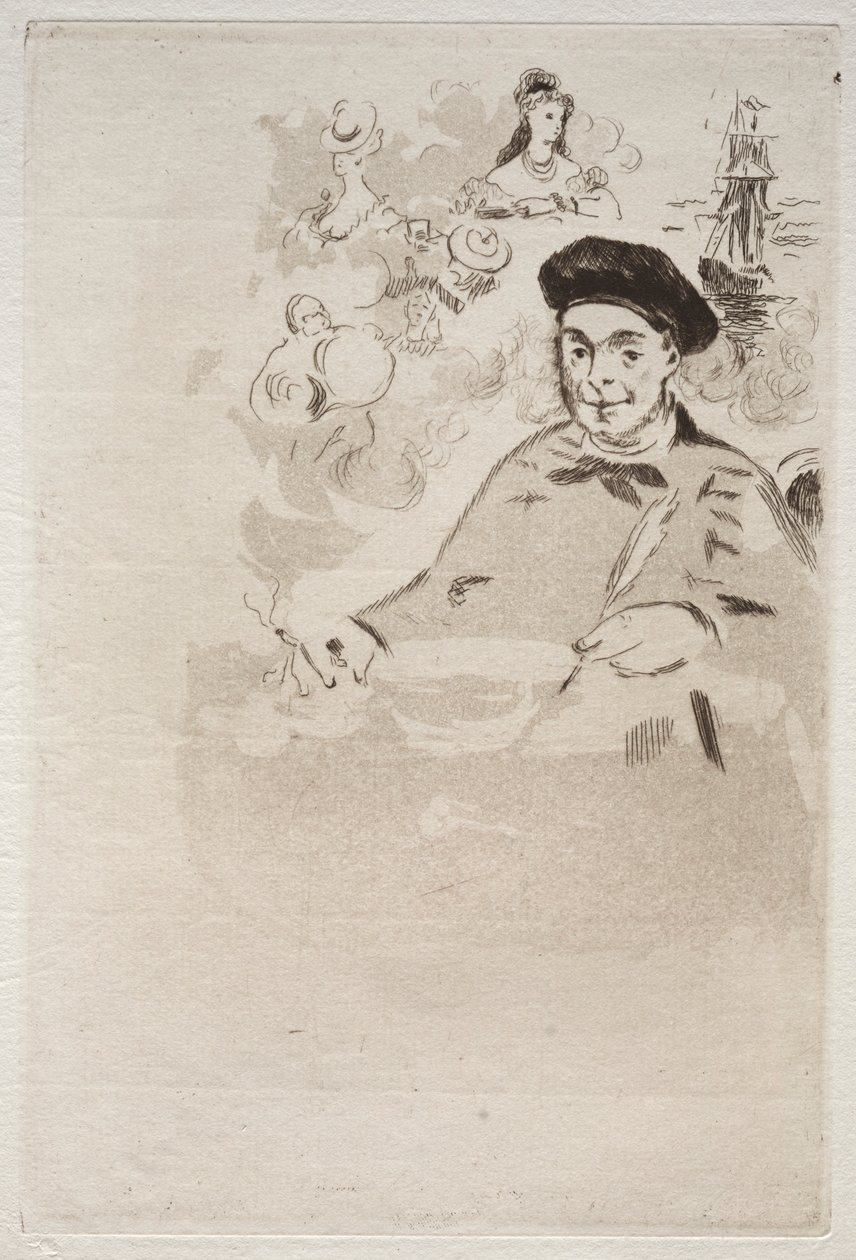 Frontispis pro vydání Les Ballades od Theodora de Banville. od Édouard Manet
