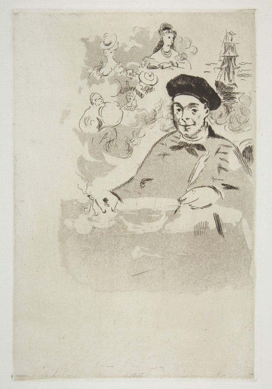 Frontispis pro vydání Les Ballades od Théodora de Banville, 1874. od Édouard Manet