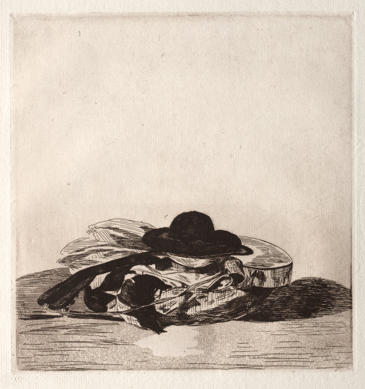 Frontispis pro edici Etchings: Klobouk a kytara od Édouard Manet