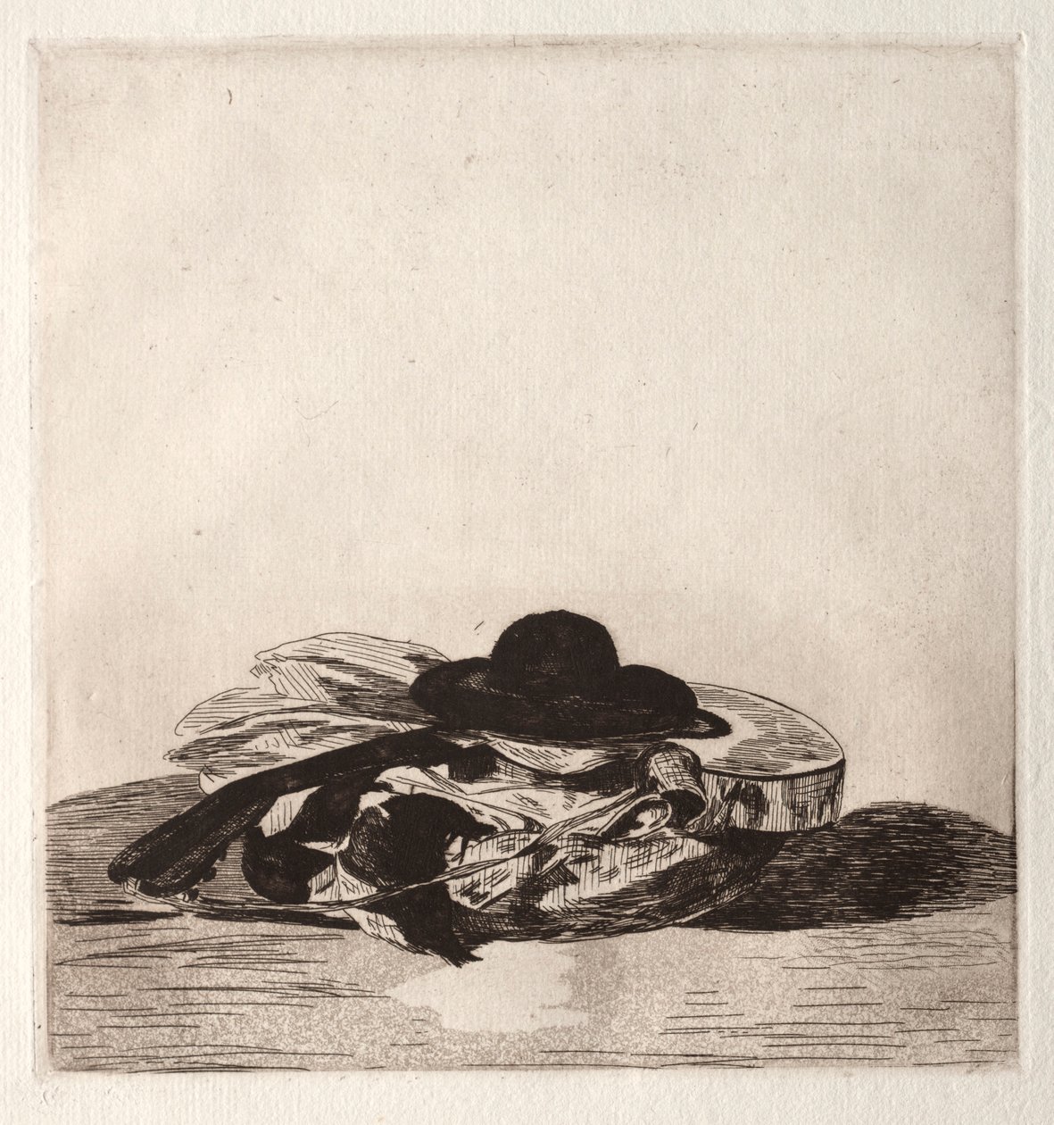 Frontispis pro edici Etchings: Klobouk a kytara, 1862. od Édouard Manet
