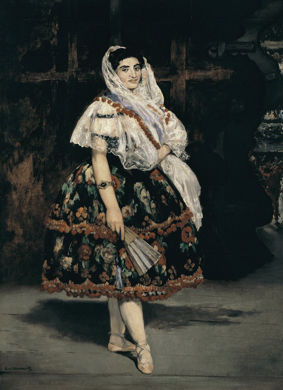 Celovečerní portrét Loly de Valencia - olej na plátně od Édouard Manet