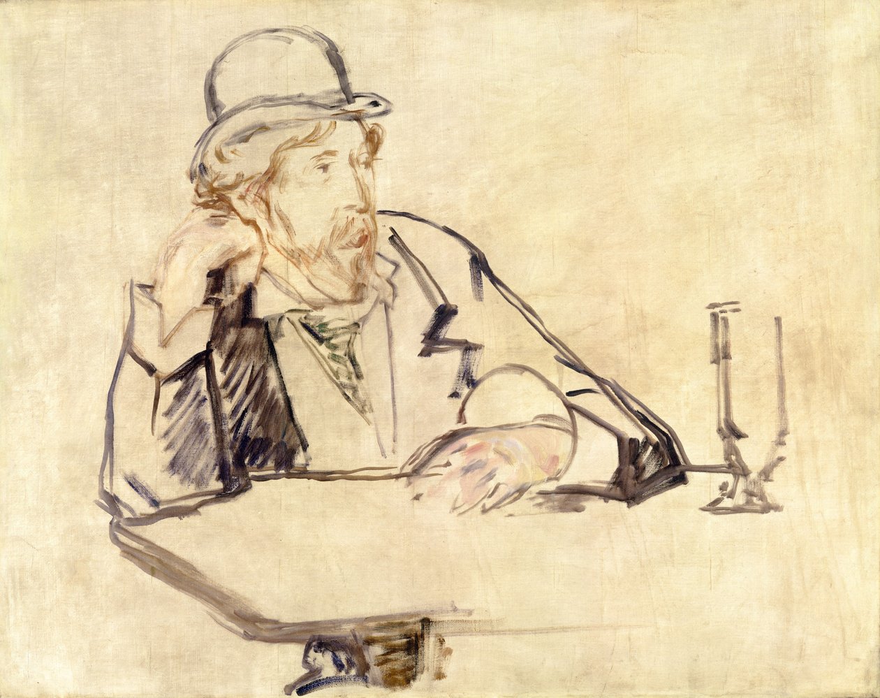 George Moore 1852-1933 v kavárně, 1878 nebo 1879 od Édouard Manet