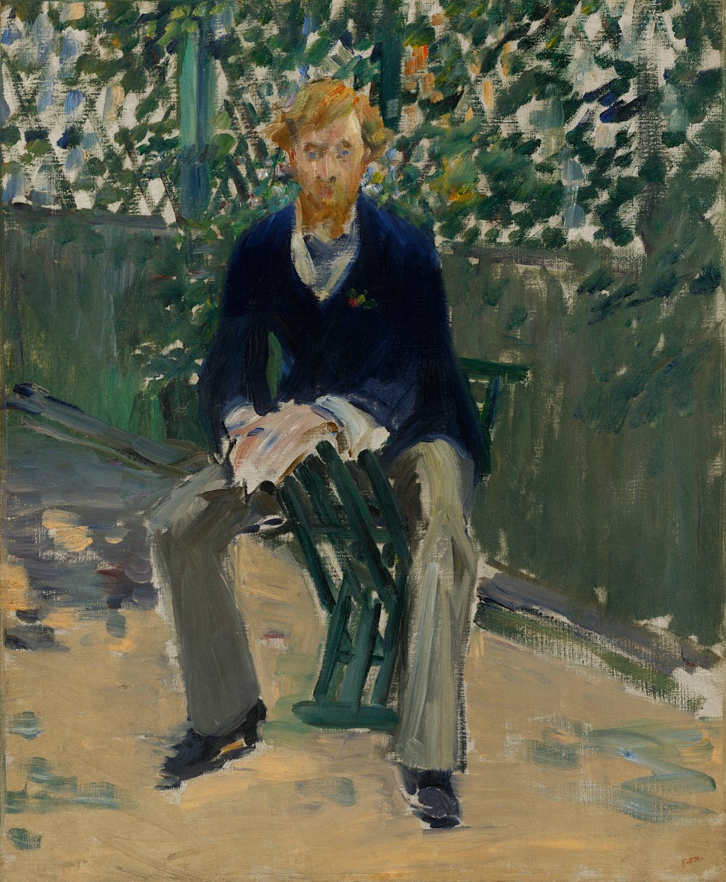 George Moore v zahradě umělce od Édouard Manet