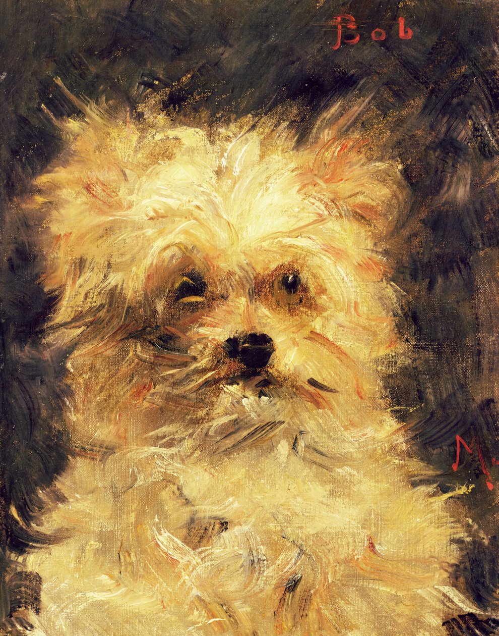 Hlava psa - Bob, 1876 od Édouard Manet