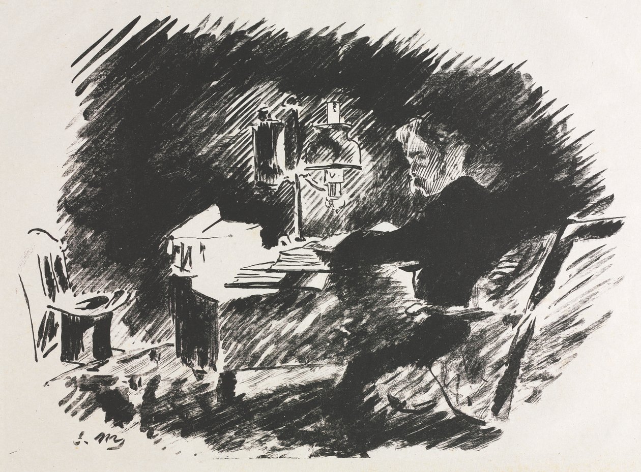 Ilustrace k filmu Havran od Edgara Allana Poea od Édouard Manet