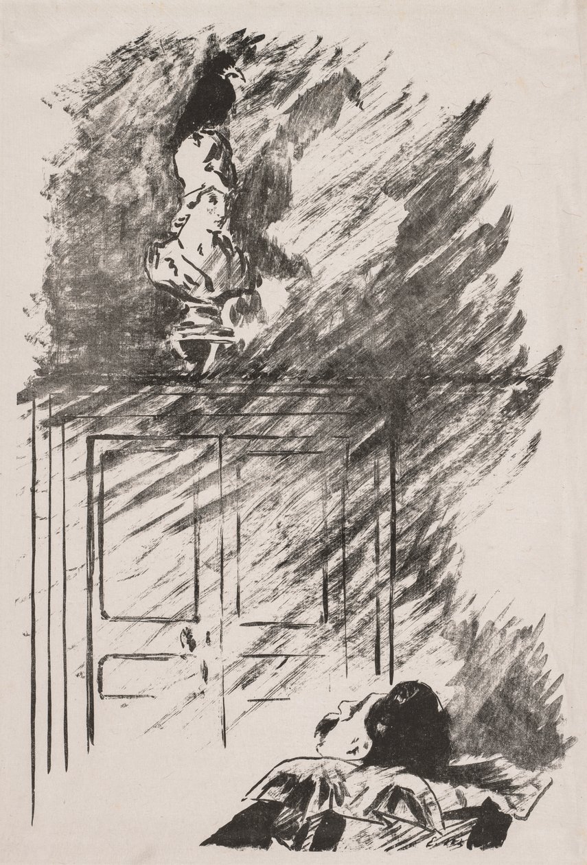 Ilustrace k filmu Havran od Edgara Allana Poea od Édouard Manet