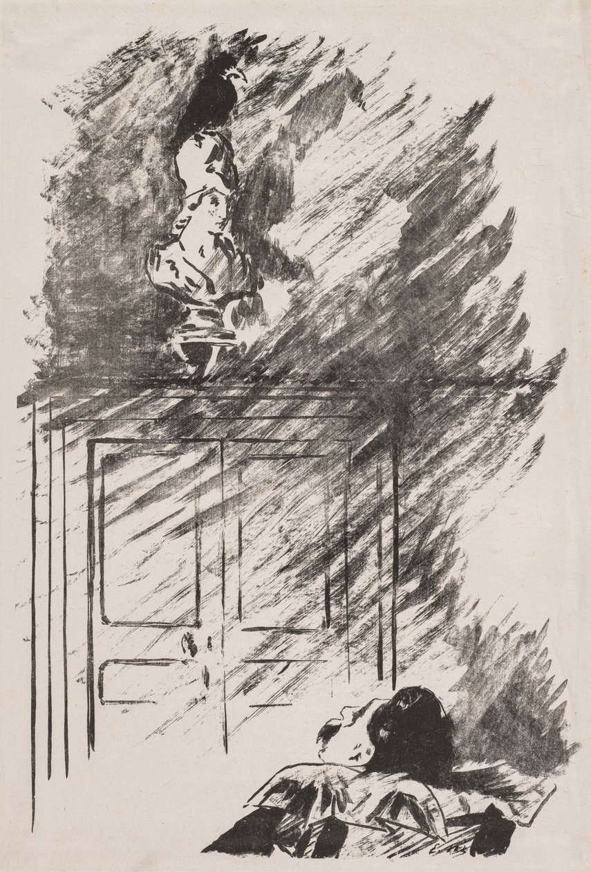 Ilustrace k filmu Havran od Edgara Allana Poea. od Édouard Manet