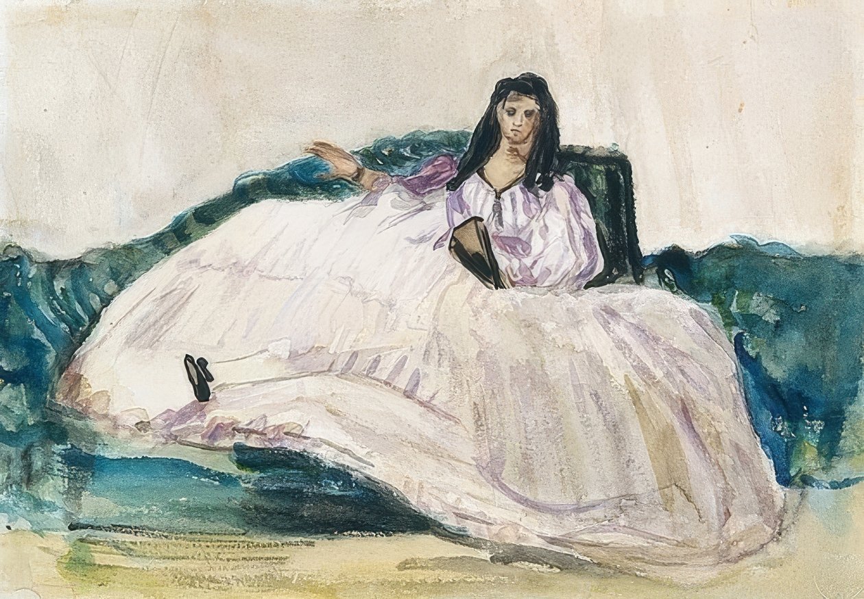 Jeanne Duval - Paní Baudelaire. Um 1862 od Édouard Manet