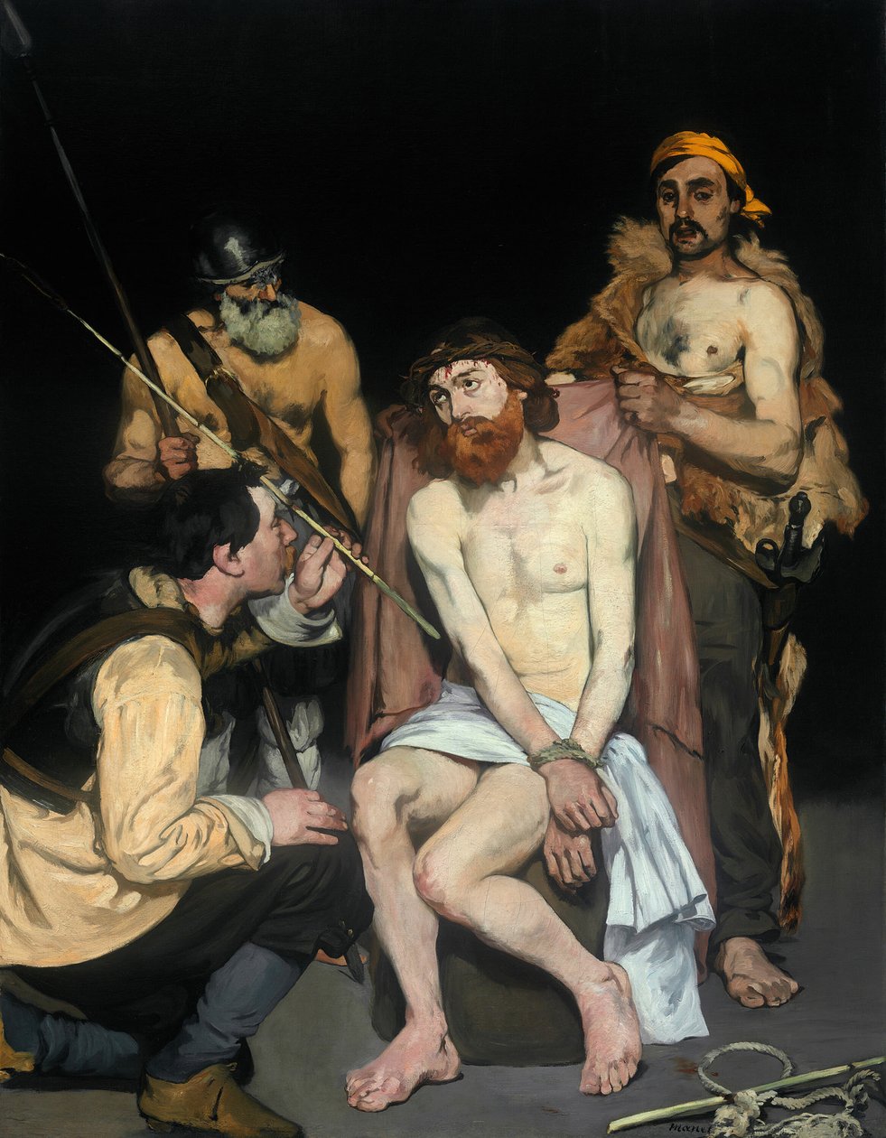 Ježíš zesměšněný vojáky, 1865. od Édouard Manet