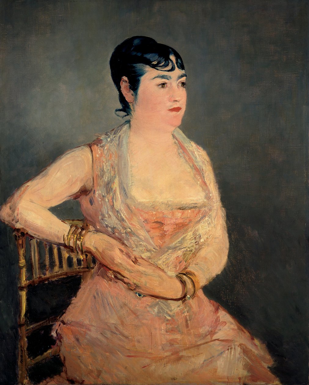 Dáma v růžovém La dame en rose, 1879-1881 od Édouard Manet