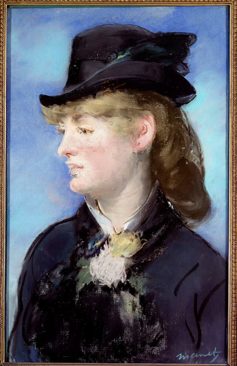 Model číšnice u „bar aux Folies-Bergeres“ obraz od Maneta Edouarda (1832-1883) malíř pastel 0,540 m. - 0,340 m Dijon, muzeum výtvarných umění - studie barmanky pro Le Bar des Folies Bergeres od Édouard Manet