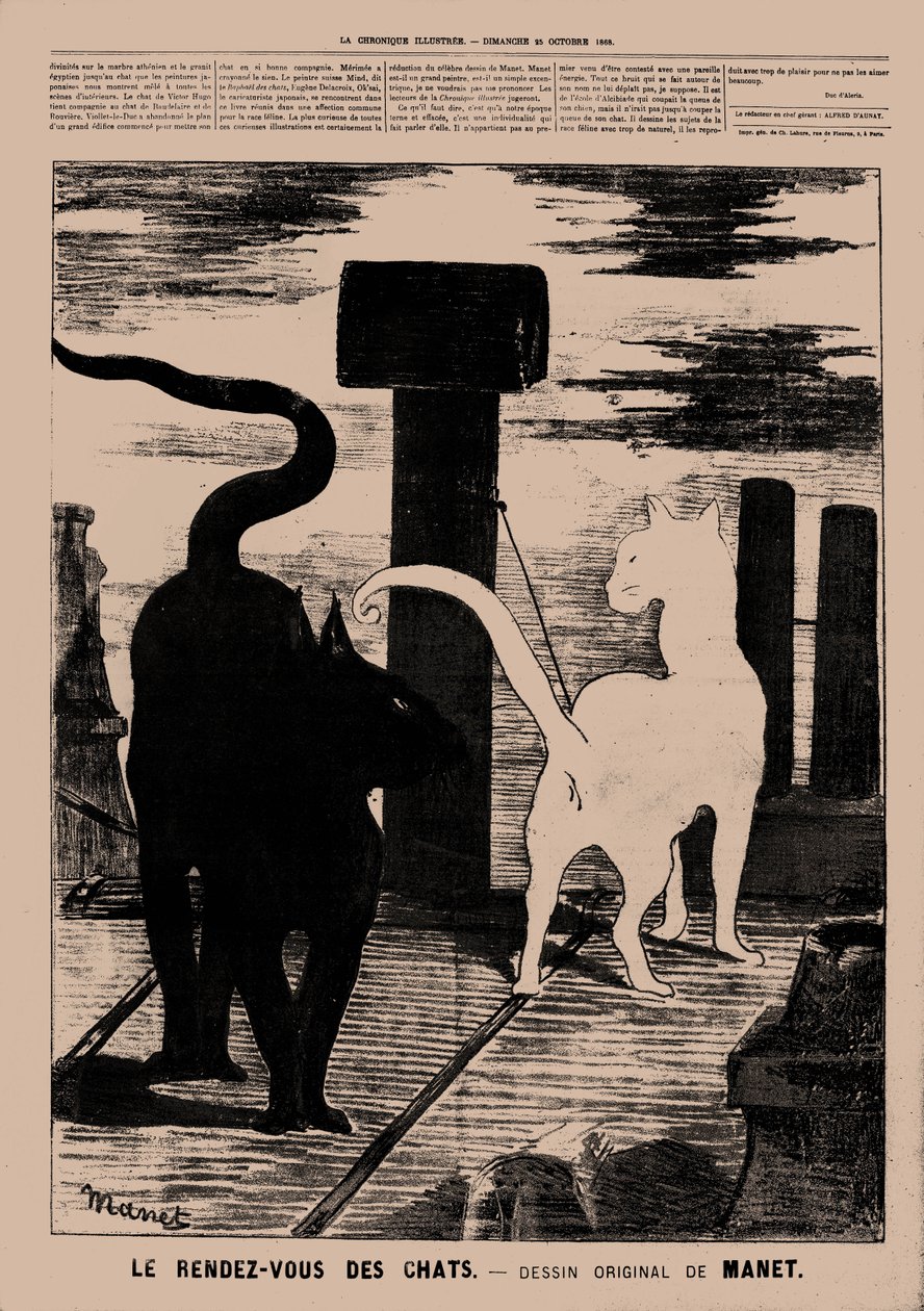 Setkání koček, 1869. od Édouard Manet