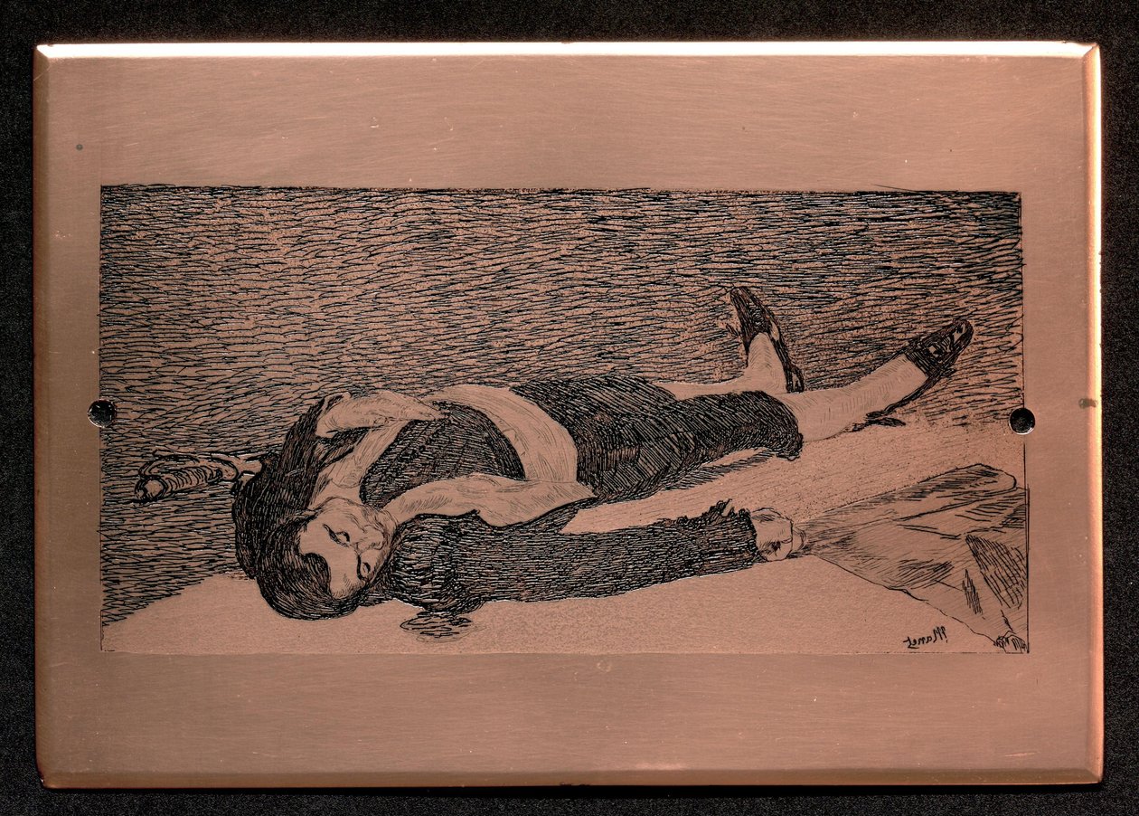 Der tote Torero: gravierte Platte od Édouard Manet
