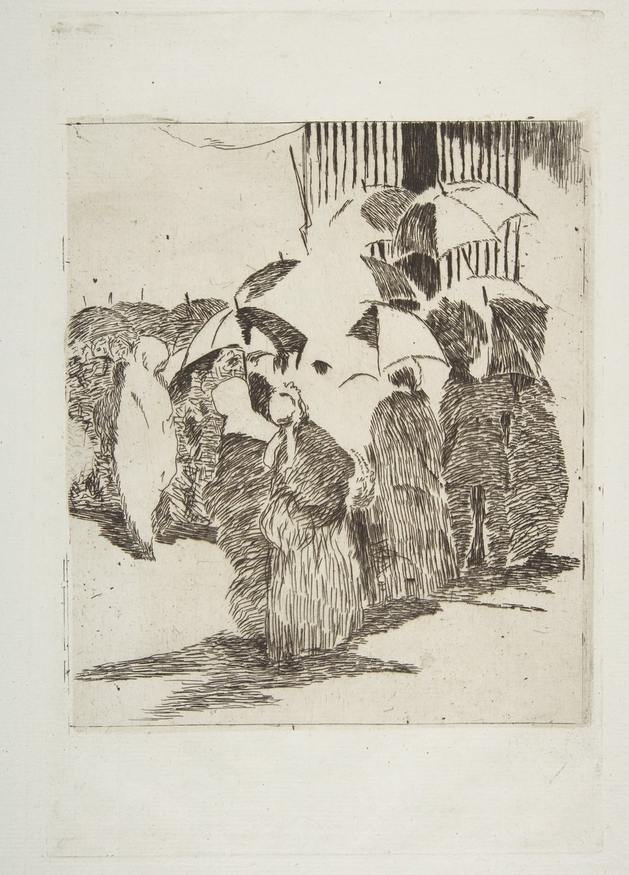 Fronta před řeznictvím, 1870-71. od Édouard Manet