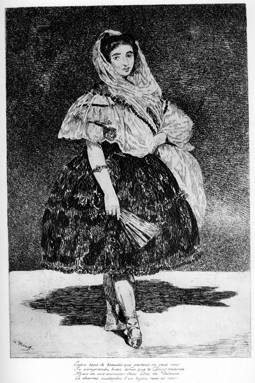 Lola z Valencie, c1850-1880 1924 od Édouard Manet