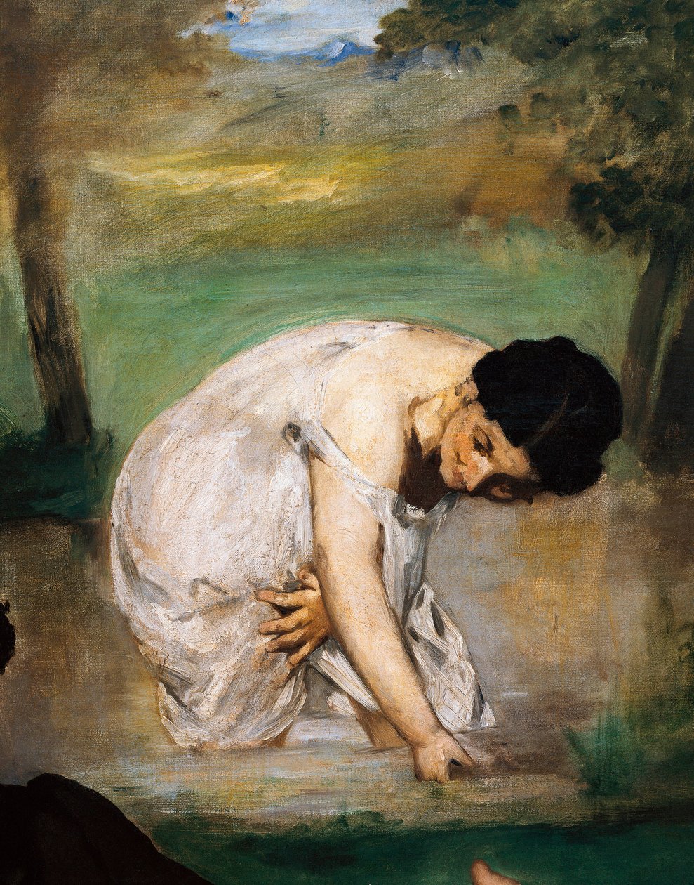 Oběd v trávě (detail) od Édouard Manet